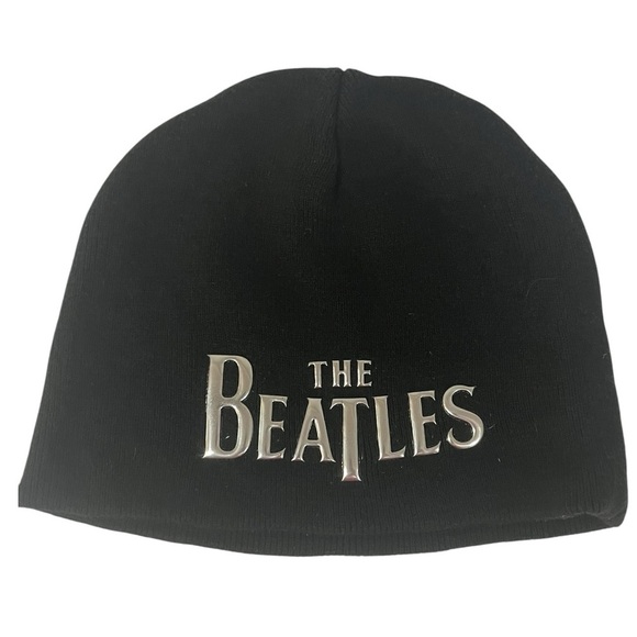 Black knit Beatles beanie EUC - Picture 1 of 5